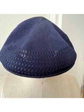 KANGOL Men's Navy Blue Flat Cap Tropic 504 Ventair Size Small